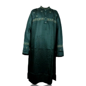 Kashmir Men's Panjabi - Indian - Bottle Green